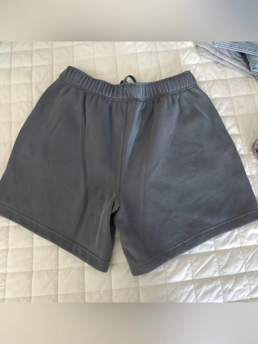 lululemon Scuba Midrise Oversized Women's Gray Athletic Logo Shorts